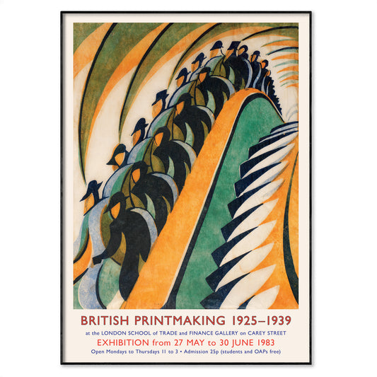 Cyril Power Whence and Whither poster, British Printmaking exhibition 1983