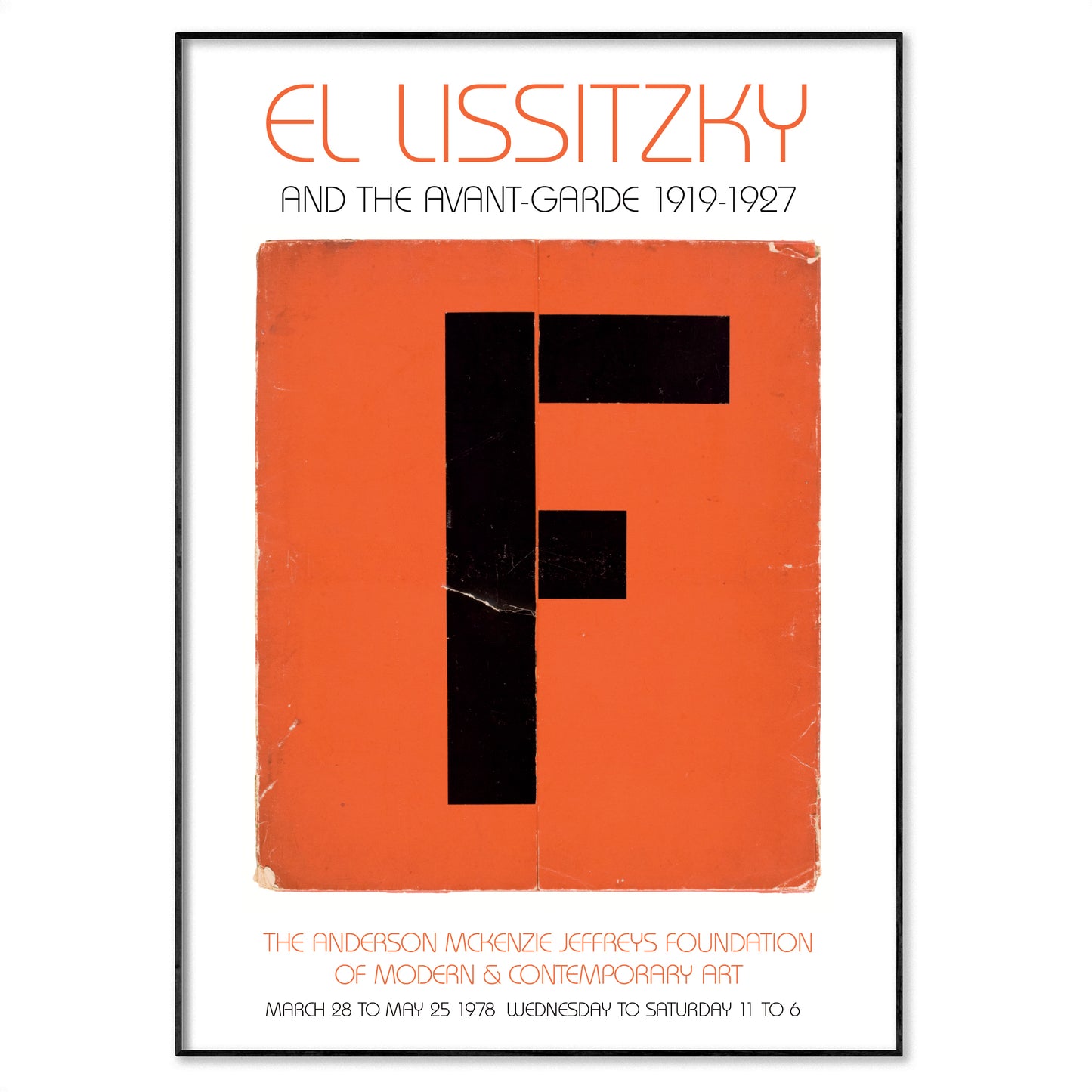 El Lissitzky 1978 exhibition poster for Victory over the Sun