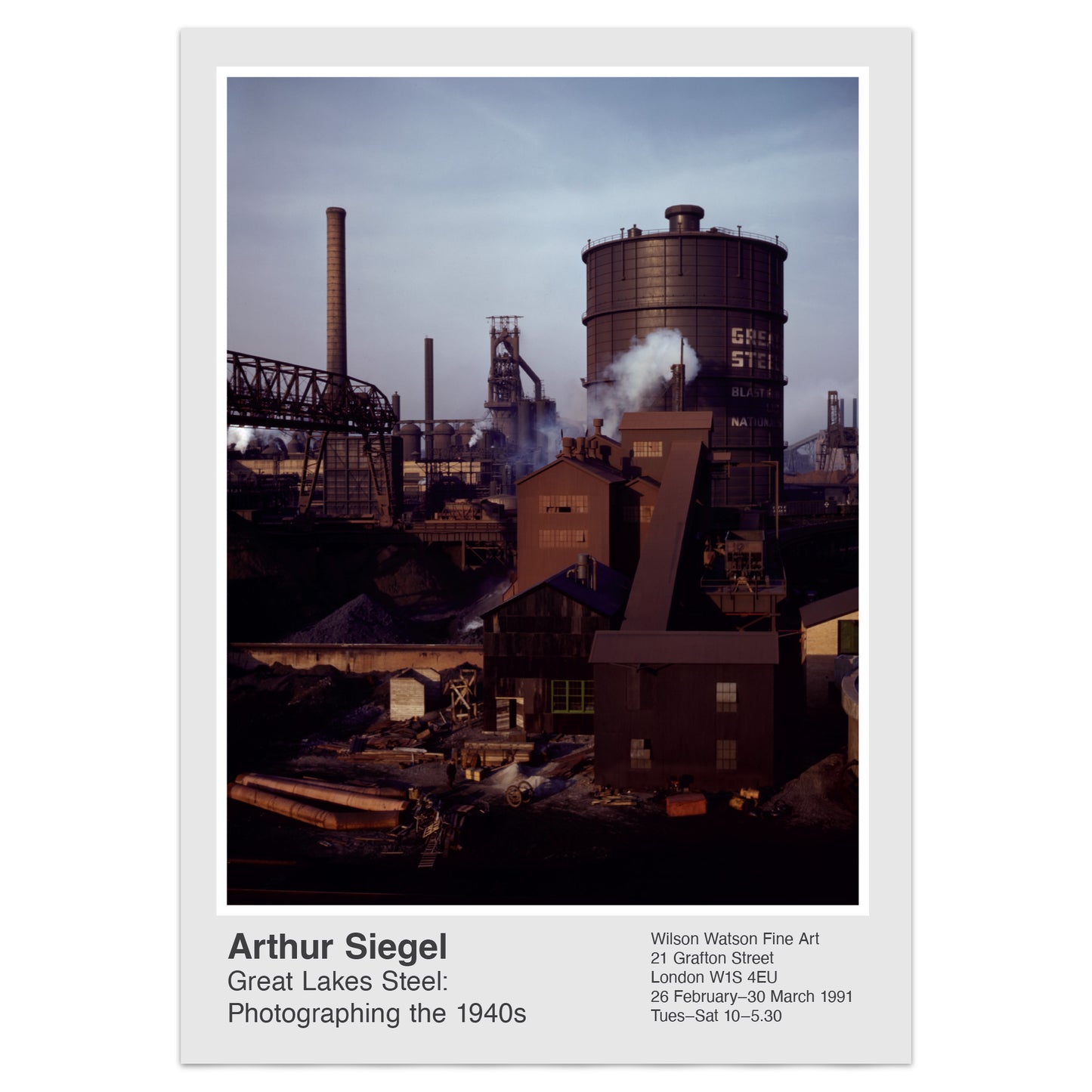 Arthur Siegel 'Great Lakes Steel' Photography Exhibition Poster