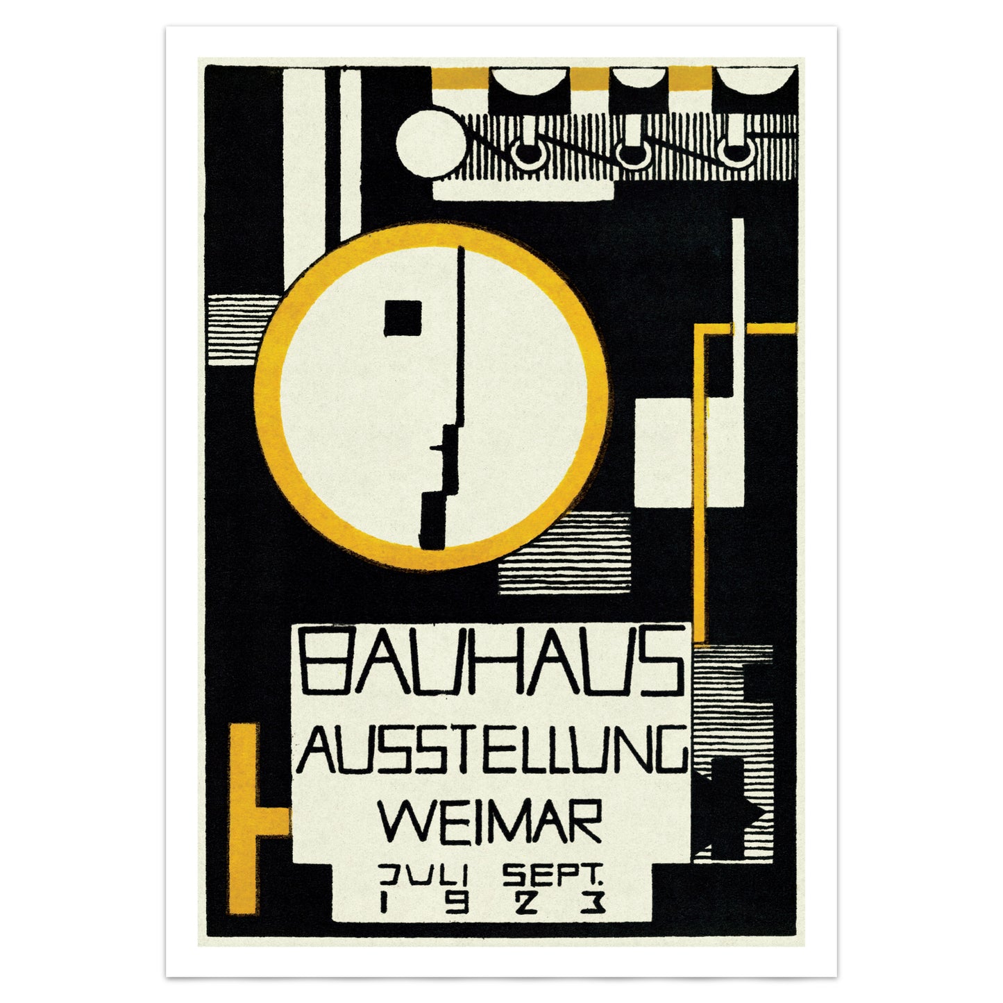 Bauhaus Exhibition Poster by Rudolf Baschant, 1923