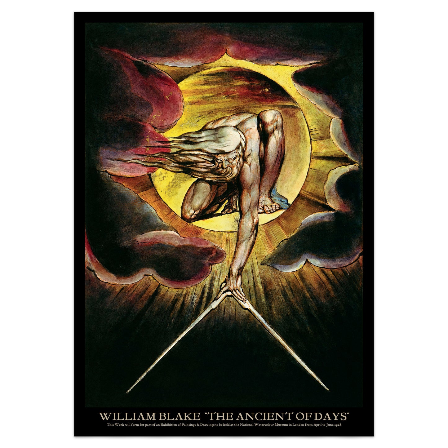 William Blake Exhibition Poster - 'The Ancient Of Days'