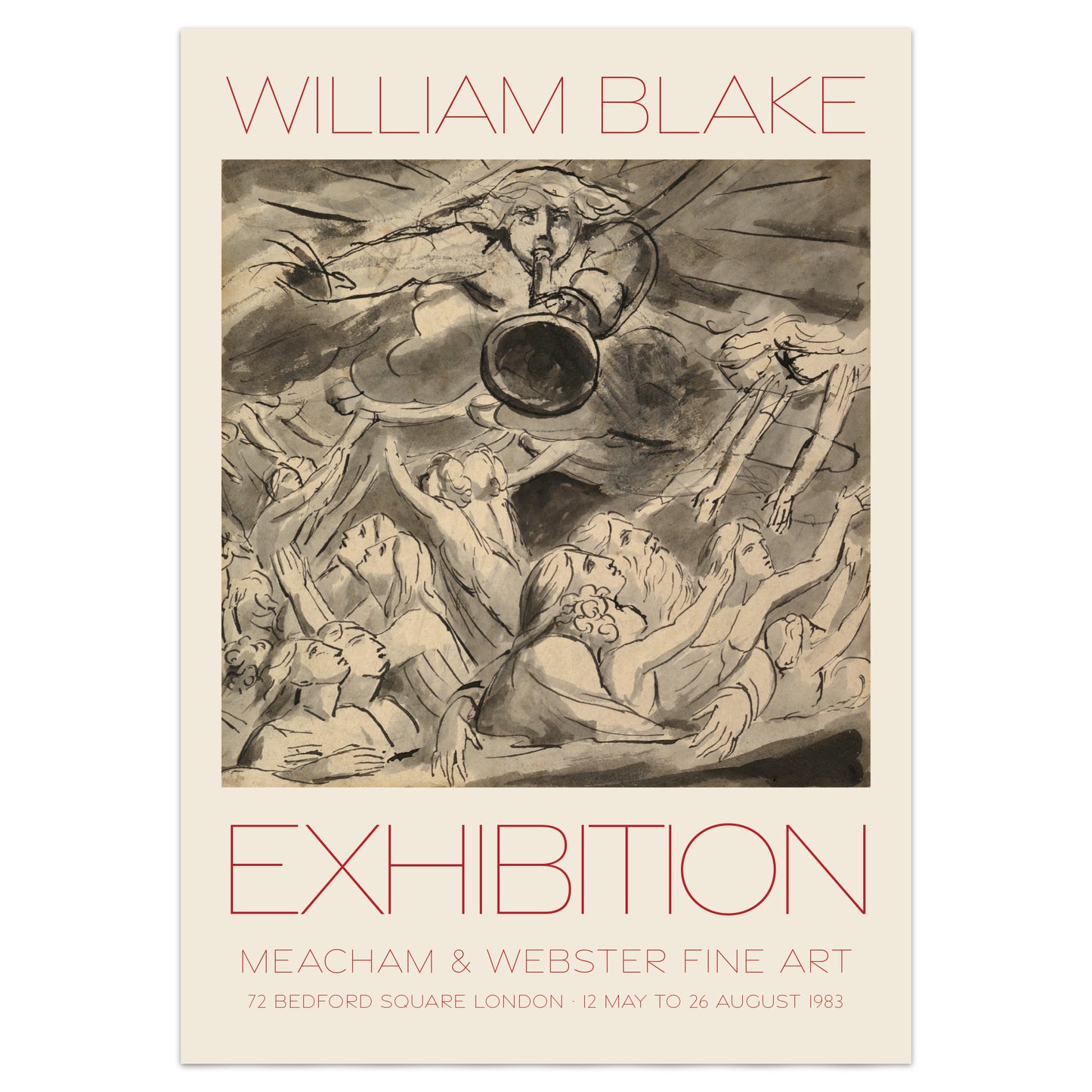 William Blake Exhibition Poster - 'The Last Trumpet'