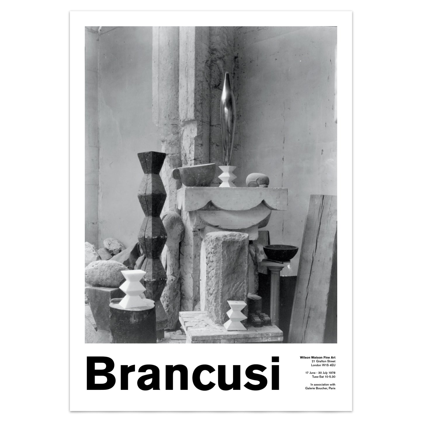 Constantin Brancusi Exhibition Poster With Photography By Edward Steichen - Vintage Style Art Print