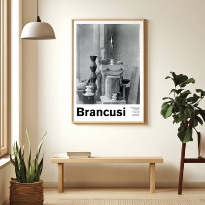 Constantin Brancusi Exhibition Poster With Photography By Edward Steichen - Vintage Style Art Print