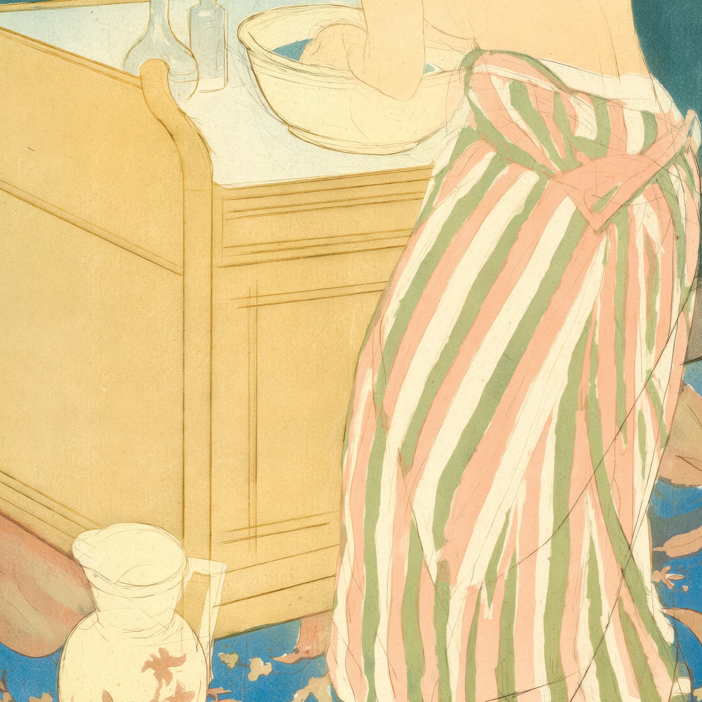 Mary Cassatt Exhibition Poster - 'Woman Bathing (La Toilette)', 1890-91