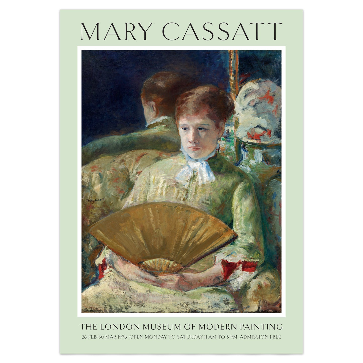 Mary Cassatt 'Woman With A Fan' 1878 Exhibition Poster