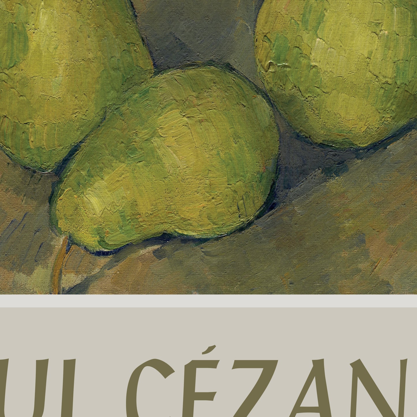 Paul Cézanne Exhibition Poster - Three Pears, 1878-9