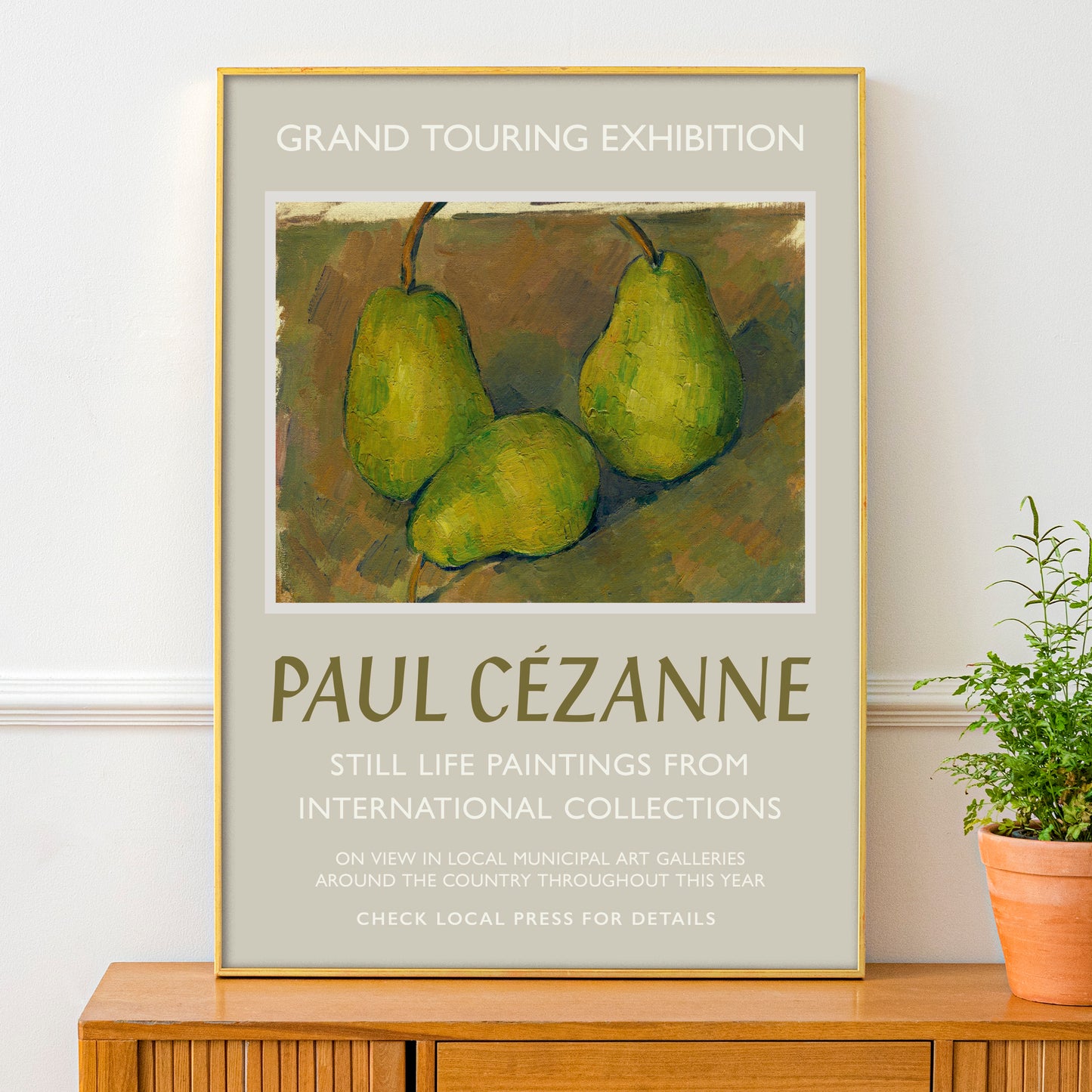 Paul Cézanne Exhibition Poster - Three Pears, 1878-9