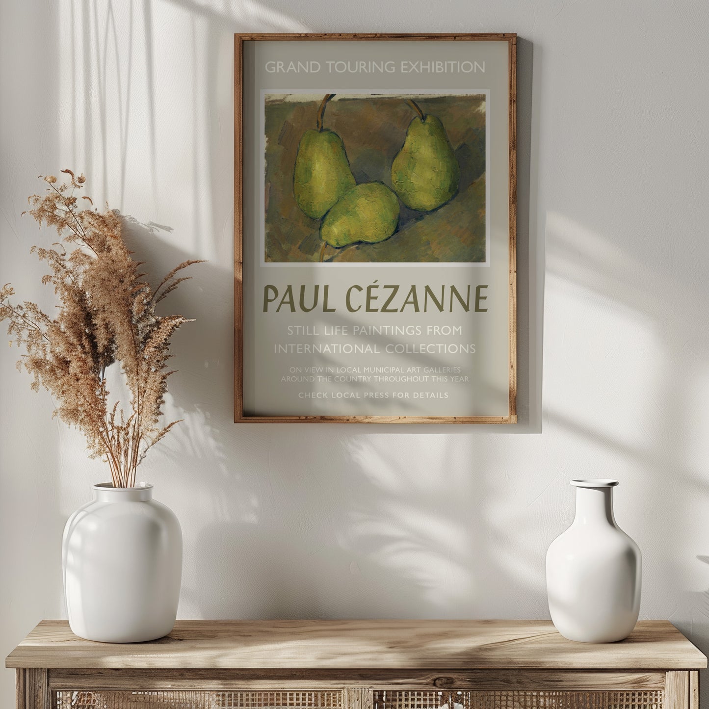 Paul Cézanne Exhibition Poster - Three Pears, 1878-9