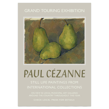 Paul Cézanne Exhibition Poster - Three Pears, 1878-9