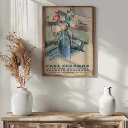 Paul Cézanne Exhibition Poster - 'Roses In A Bottle' 1904