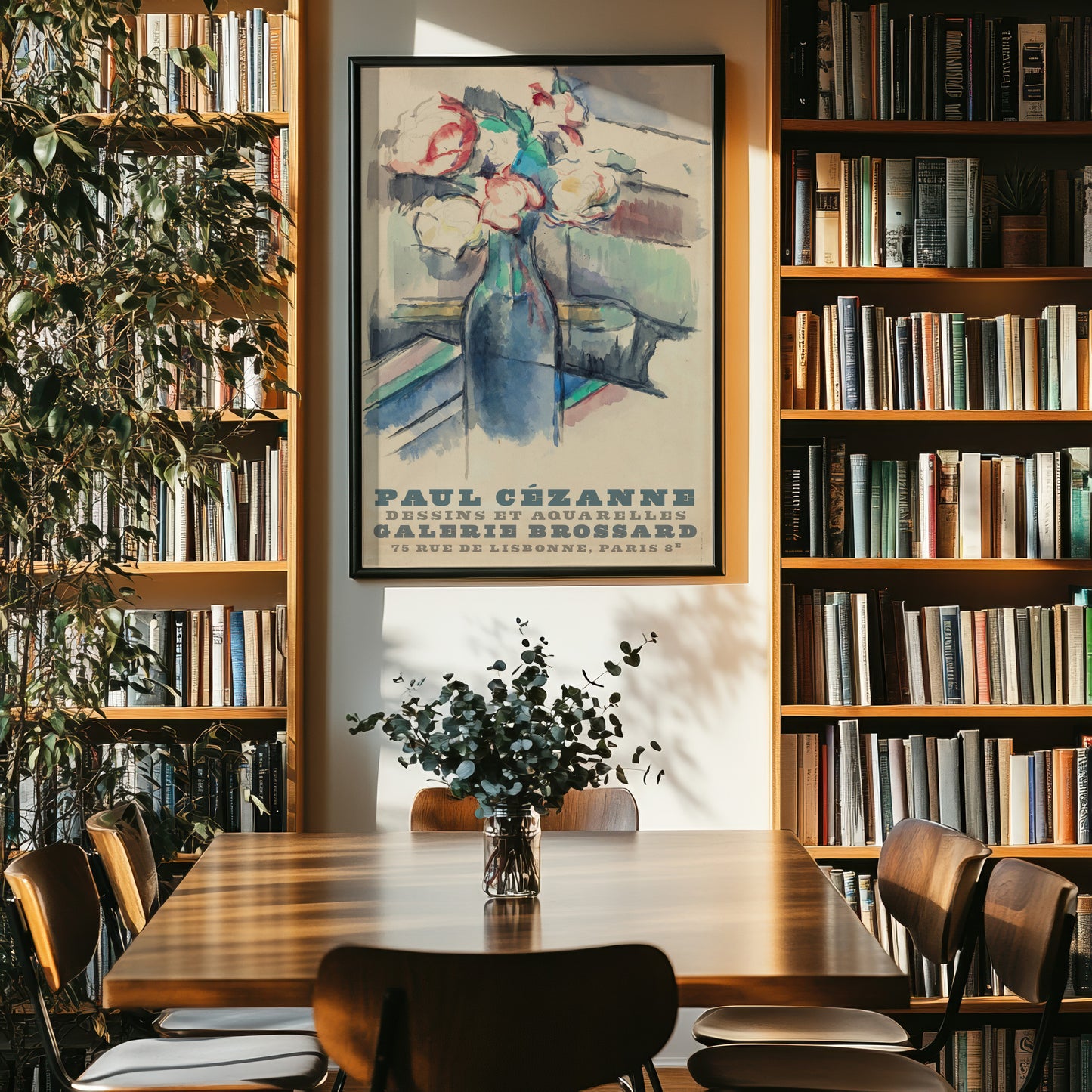 Paul Cézanne Exhibition Poster - 'Roses In A Bottle' 1904