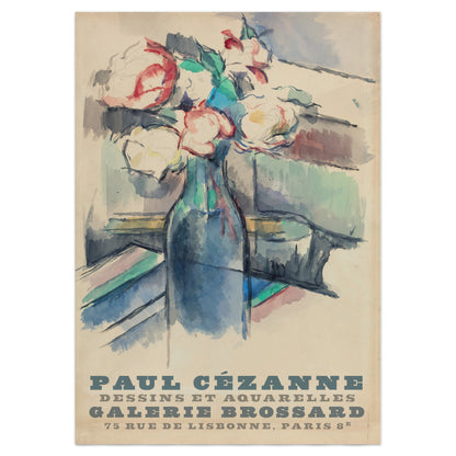 Paul Cézanne Exhibition Poster - 'Roses In A Bottle' 1904