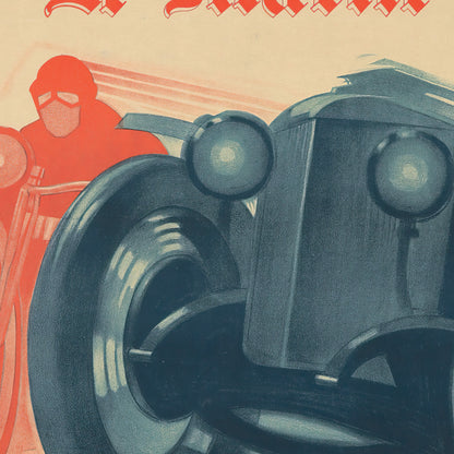 Vintage Art Deco Circuit de Dieppe Motor Racing Poster