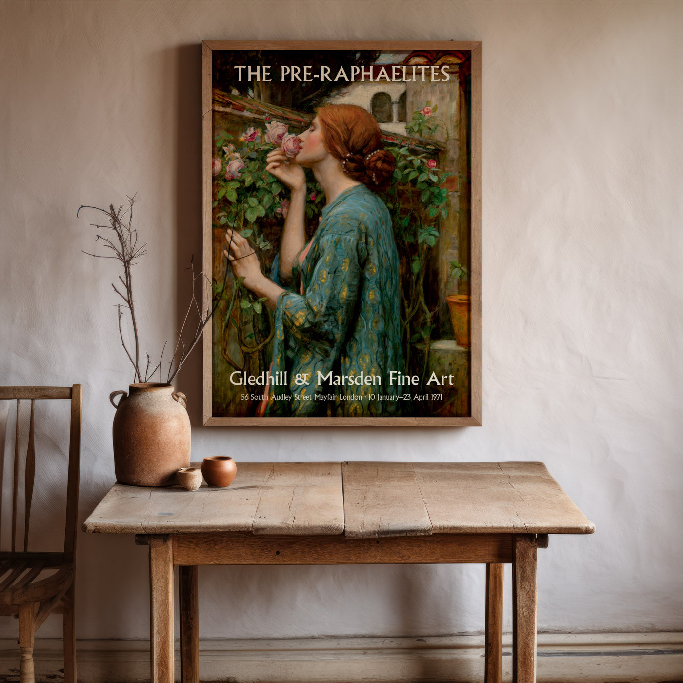 Pre-Raphaelite Exhibition Poster - John William Waterhouse's 'The Soul of the Rose'
