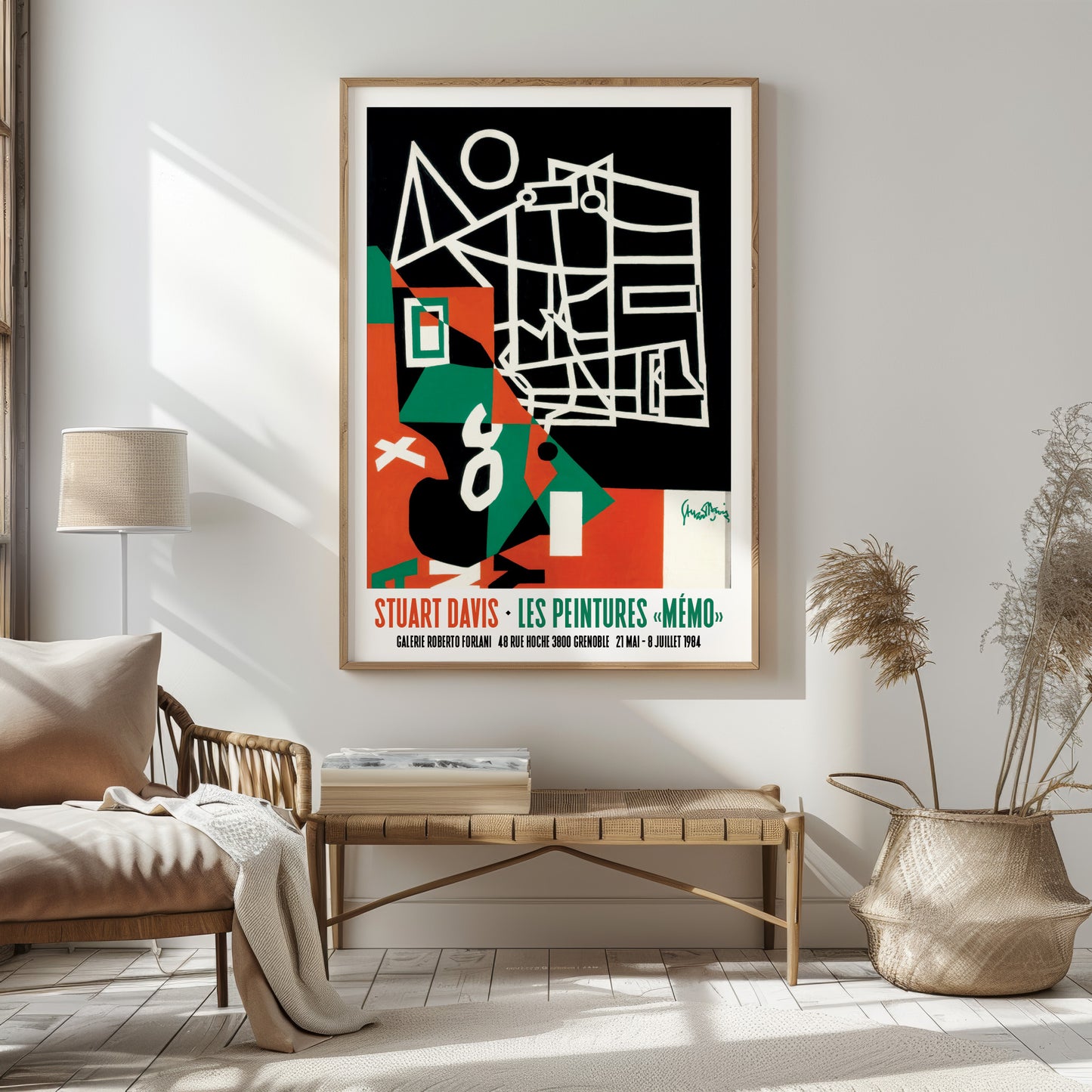 Stuart Davis Exhibition Poster • 'Memo', 1956