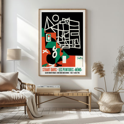 Stuart Davis Exhibition Poster • 'Memo', 1956