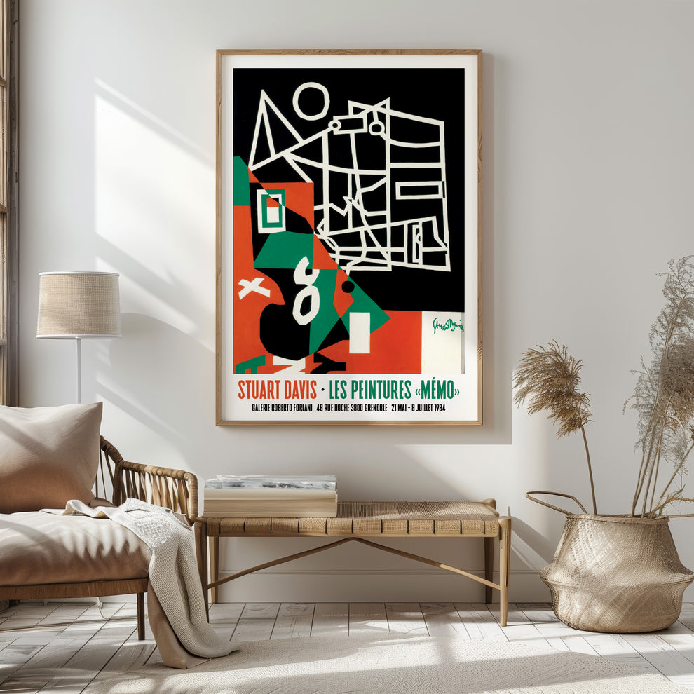 Stuart Davis Exhibition Poster | Memo, 1956 | Art Poster Archive ...