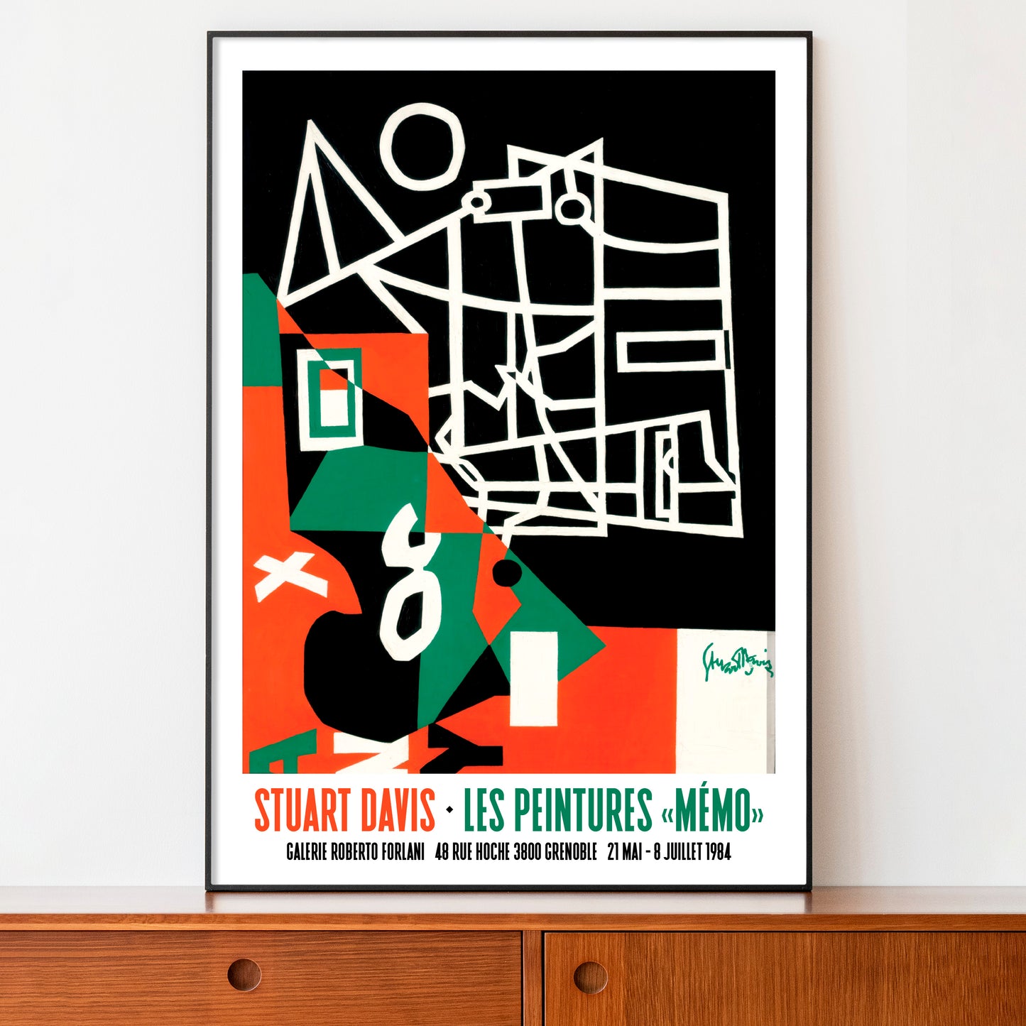 Stuart Davis Exhibition Poster • 'Memo', 1956