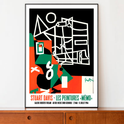 Stuart Davis Exhibition Poster • 'Memo', 1956