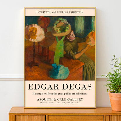 Edgar Degas Exhibition Poster, The Millinery Shop