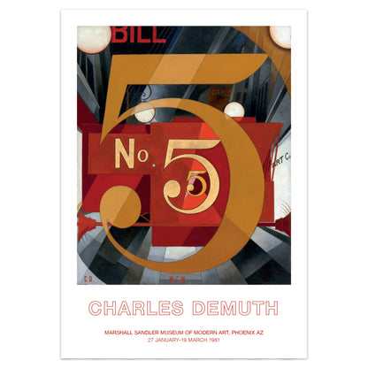 Charles Demuth Exhibition Poster - 'I Saw The Figure 5 In Gold'