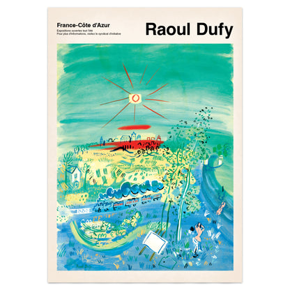 Raoul Dufy 'Le Train Bleu' Art Print - 1970s French Riviera Exhibition Poster