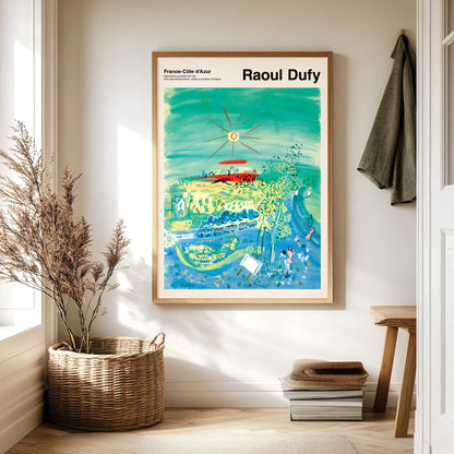 Raoul Dufy 'Le Train Bleu' Art Print - 1970s French Riviera Exhibition Poster