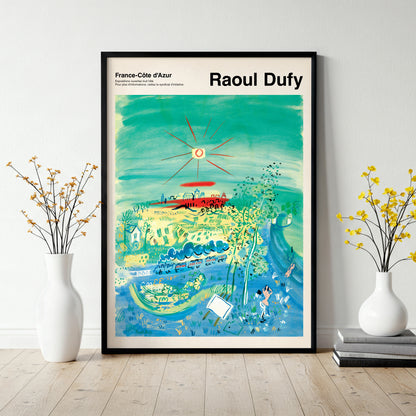 Raoul Dufy 'Le Train Bleu' Art Print - 1970s French Riviera Exhibition Poster