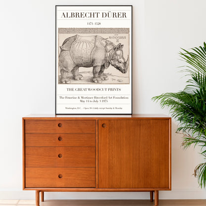 Albrecht Dürer 'The Rhinoceros' Exhibition Poster