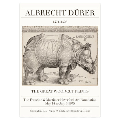 Albrecht Dürer 'The Rhinoceros' Exhibition Poster
