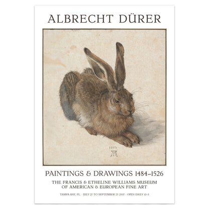 Albrecht Dürer Exhibition Poster - Young Hare, 1502