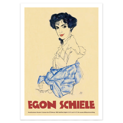 Egon Schiele Exhibition Poster - Portrait of Elisabeth Lederer