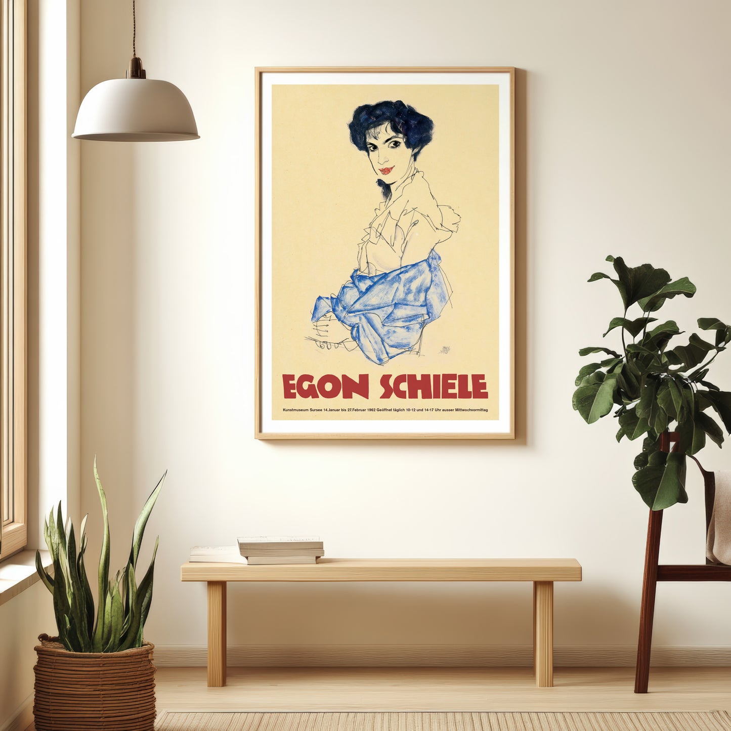 Egon Schiele Exhibition Poster - Portrait of Elisabeth Lederer