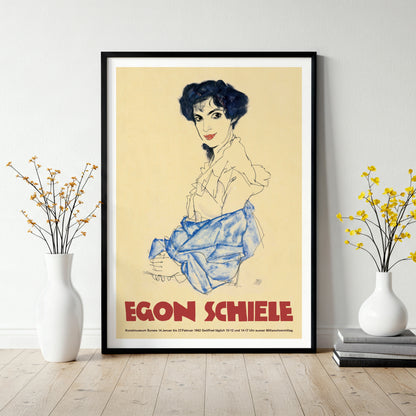Egon Schiele Exhibition Poster - Portrait of Elisabeth Lederer