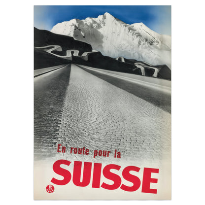 En Route Pour La Suisse – Herbert Matter Vintage Travel Poster