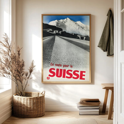 En Route Pour La Suisse – Herbert Matter Vintage Travel Poster