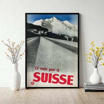 En Route Pour La Suisse – Herbert Matter Vintage Travel Poster