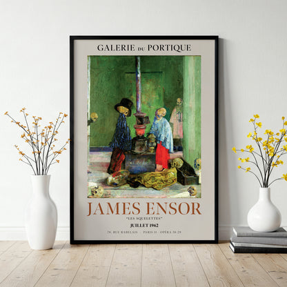 James Ensor 'Skeletons Warming Themselves' Exhibition Poster