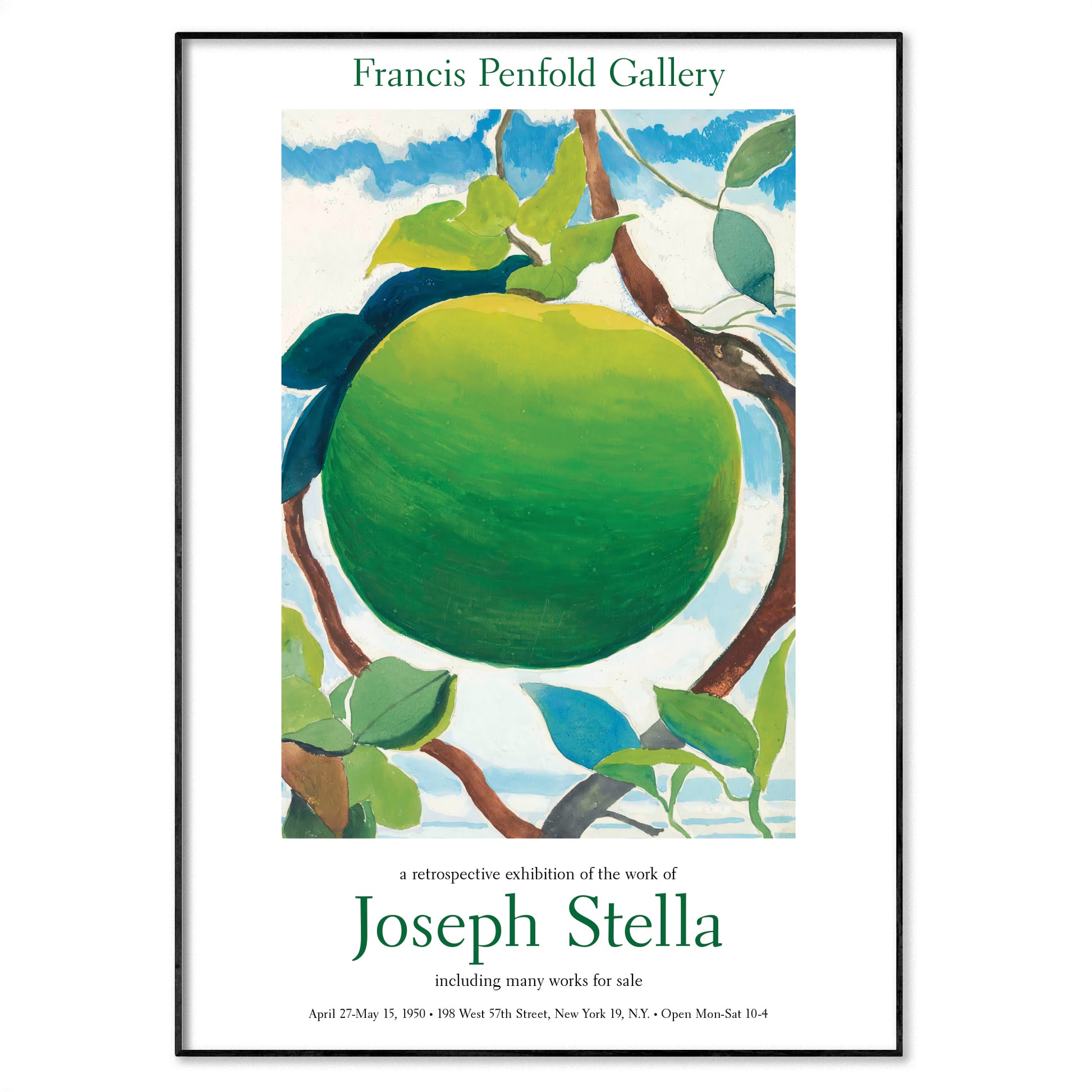 Joseph Stella 'Still Life with Apple' c.1925 Art Exhibition Poster