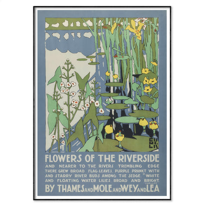 Edward McKnight Kauffer 'Flowers of the Riverside' 1920 Transport Poster