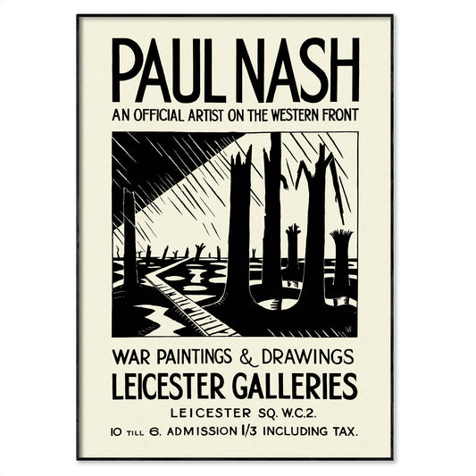 Paul Nash Exhibition Poster - 'War Paintings & Drawings,' Leicester Galleries, 1918