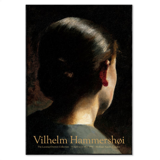 Vilhelm Hammershøi 'Portrait of the Artist's Sister Anna Hammershøi from Behind' 1884 Exhibition Poster