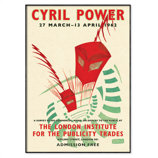 Cyril Power 'Lifts' 1930 Linocut Exhibition Poster