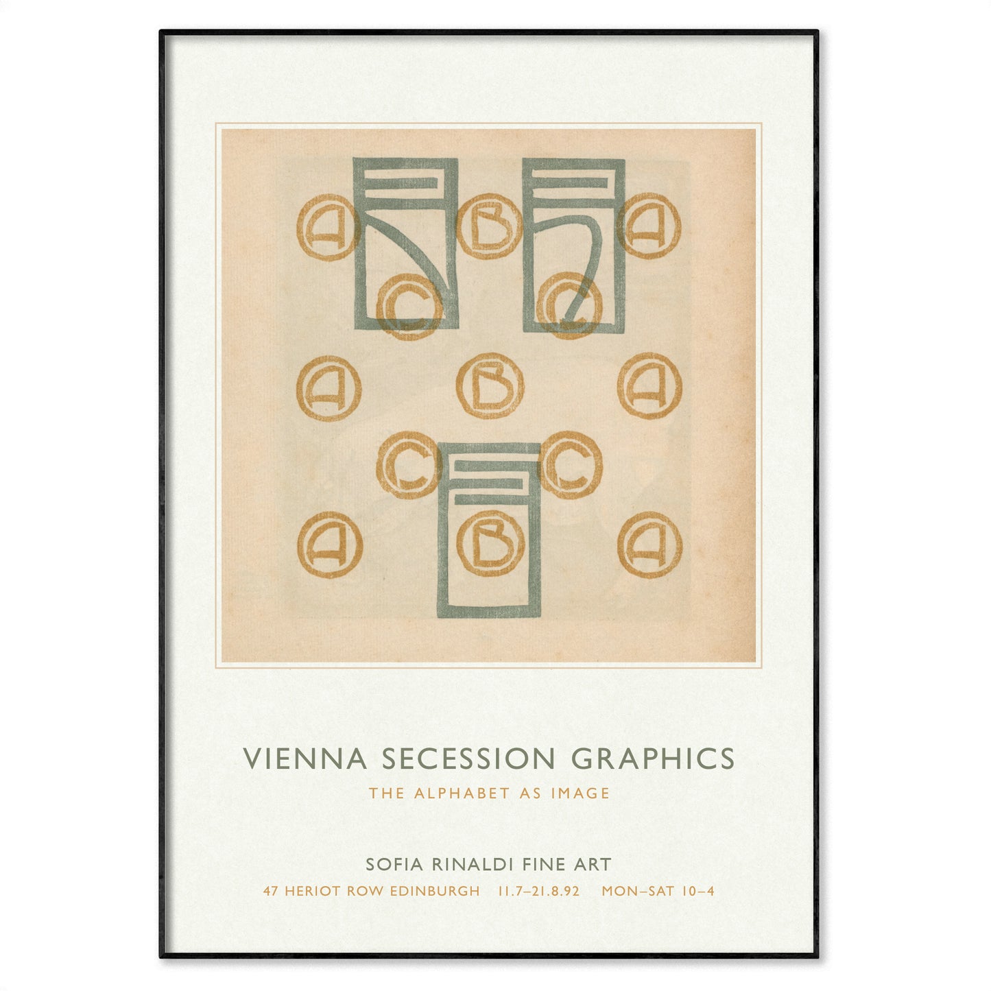 Vienna Secession Ver Sacrum alphabet graphic poster from 1903