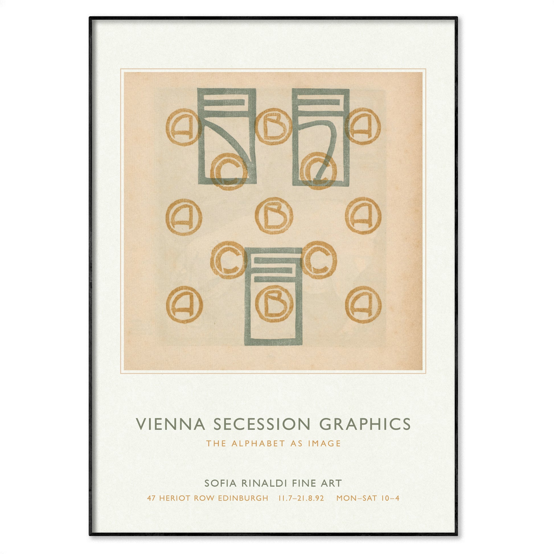 Vienna Secession Ver Sacrum alphabet graphic poster from 1903