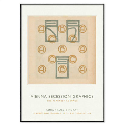 Vienna Secession Ver Sacrum alphabet graphic poster from 1903