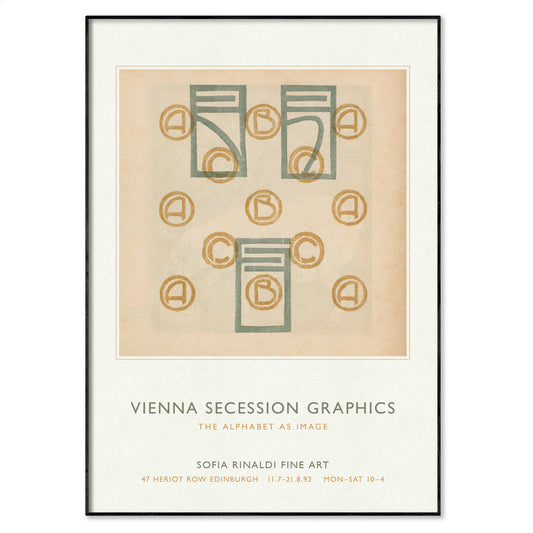 Vienna Secession Ver Sacrum alphabet graphic poster from 1903