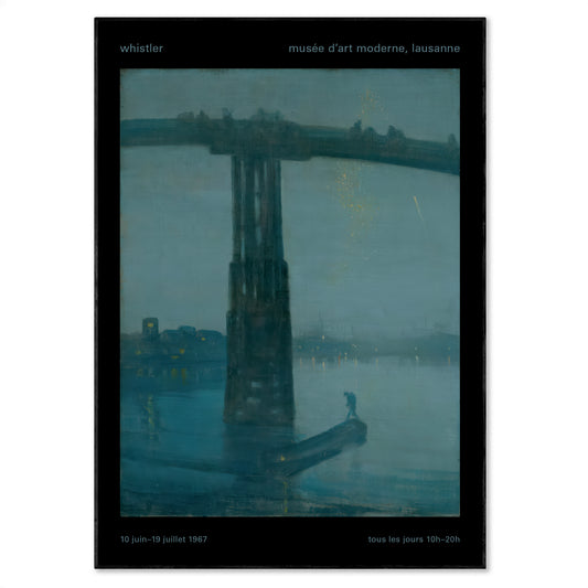 James McNeill Whistler 'Nocturne: Blue and Gold' Old Battersea Bridge Exhibition Poster