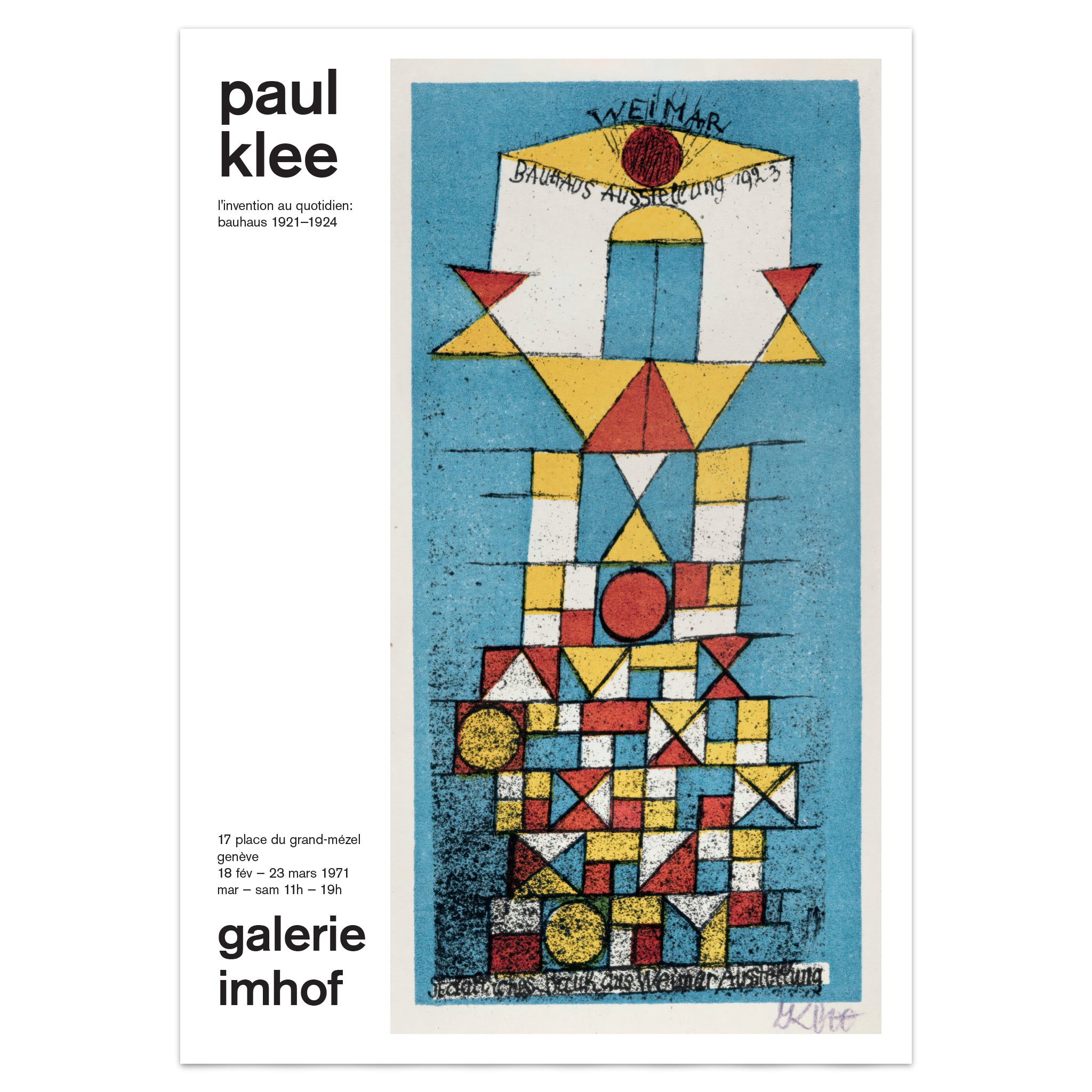 Paul Klee Bauhaus 1921–1924 Poster | Art Poster Archive